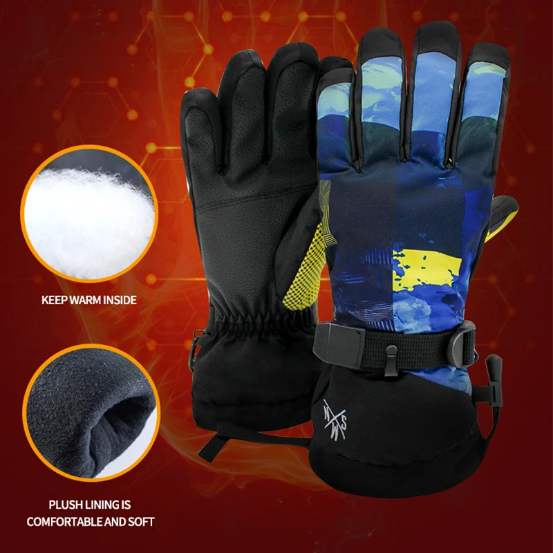 Ski Gloves Men Women Touch Screen Waterproof Winter Outdoor Sports Warm Gloves Skiing Snowboarding Gloves Breathable Windproof