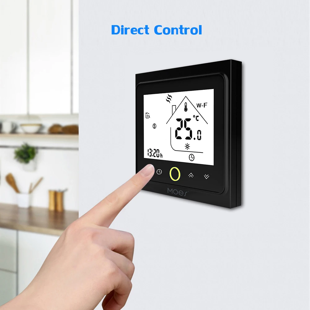 WiFi Smart Thermostat Temperature Controller APP Control for Home Floor Heating Water Compatible with Alexa / Google /Electric