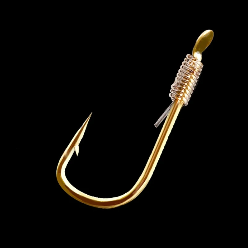 Crucian Carp Fishing Hooks 2packs Barbed Fish Hook Tied with Fishing Line  Double Hook Link Sub-line Fishing Gear Accessories