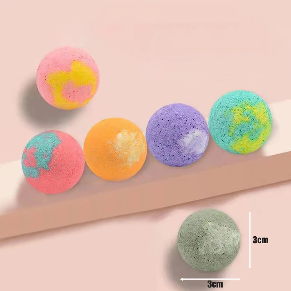 12pcs/set Organic Bath Gift Natural Mini Handmade Bathing Foot Spa Bomb Rich Essential Oils Moisturizing Dry Skin Relaxing Scent