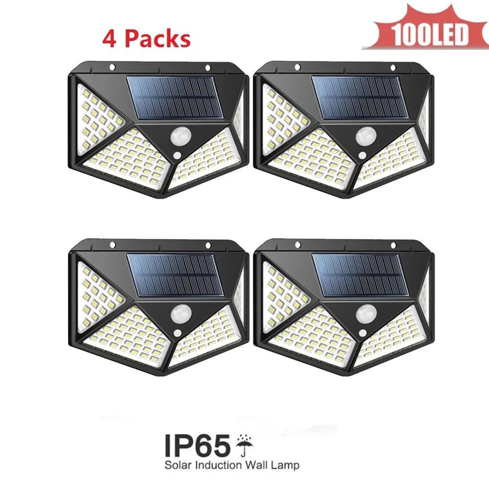 

1-4PCS Solar Lamp Outdoor Led Light PIR Motion Sensor LED Solar Power Wall Street Garden Light Security Spotlight Waterproof Dec