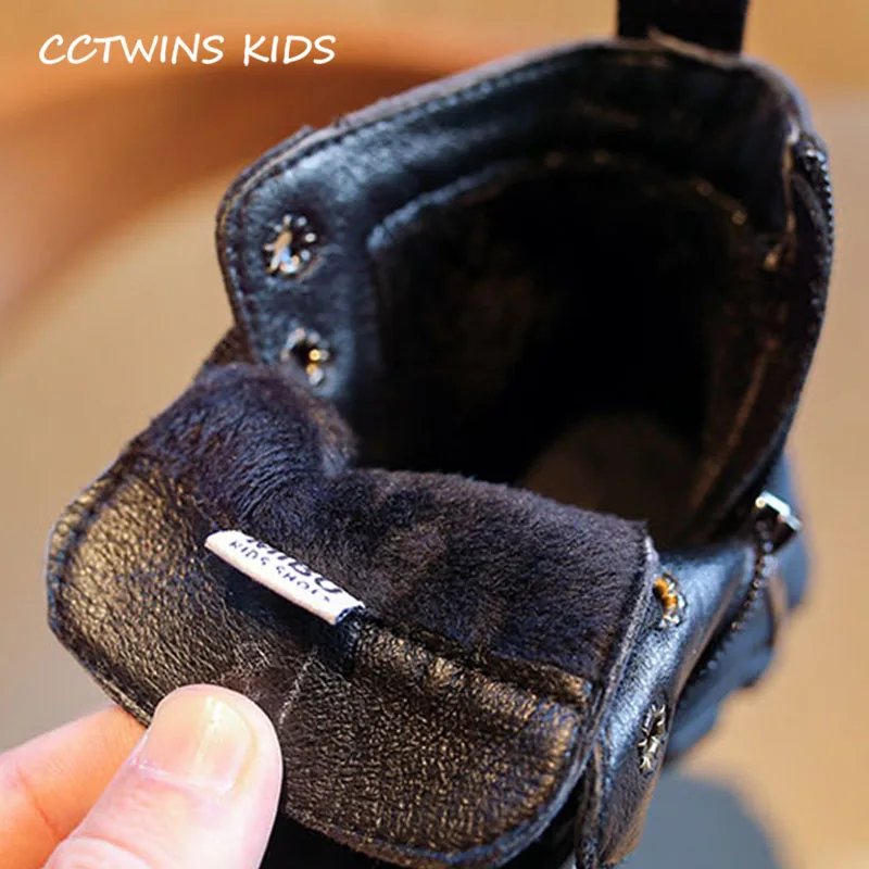 CCTWINS/детская обувь; коллекция года; зимние брендовые Ботинки martin для маленьких девочек; детская обувь из натуральной кожи; Модные ботильоны для мальчиков; MB163