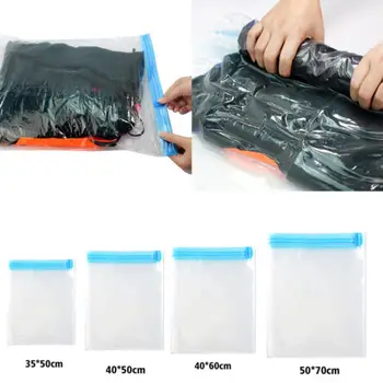 

Vacuum Bag For Clothes Foldable Transparent Border Compression Organizer Pouch Sealed Bags To Save Space organizer