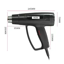 220 В Электрический высокотемпературный Вентилятор горячего воздуха, Регулируемый тепловой пистолет, электроинструмент для автомобильной пленки, зазор, пайка, сварка