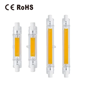 

R7S LED 118mm 78mm Dimmable COB Lamp Bulb Glass Tube 40W 30W 15W Replace Halogen Lamp Light AC 220V 230V R7S Spotlight