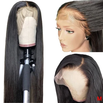 

13x4 Lace Front Human Hair Wigs Peruvian Straight Lace Front Wig Pre Plucked Remy 150% Density HD Transparent Lace Wigs