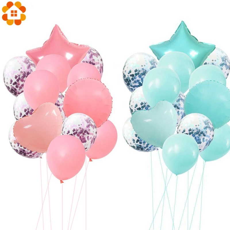 

13PCS/Lot 12/18 Inch Macaron Heart &Star Shape Balloons Helium Confetti Air Ball For Wedding Birthday Party Decorations Supplies