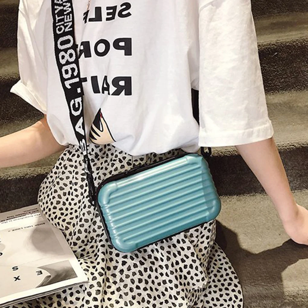 Luxury Hand Bags for Women Suitcase Shape Totes Fashion Mini Luggage Bag Women Bag Mini Box Bag Wash Case