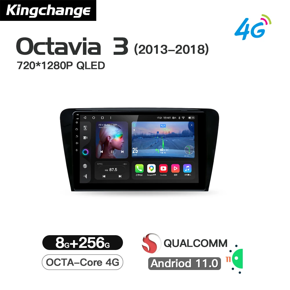 

Kingchange Octa-Core Android 11 Car Video Navigation Player For Skoda Octavia A7 2013-2018 Radio Multimedia Stereo GPS