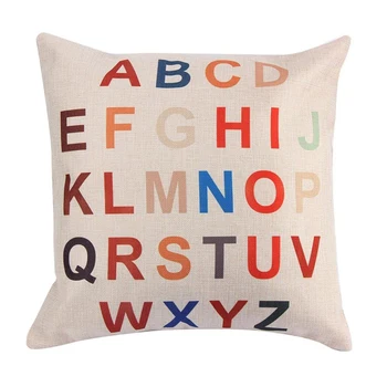 

fashion pillowcase sofa waist pillow home decoration (A B C D 26 letters)