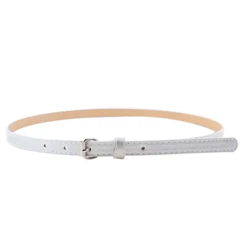 

Women PU Leather Belts Metal Pin Buckle Candy Colors Waist Belt Fashion Ladies Leisure Dress Jeans Thin Waistband