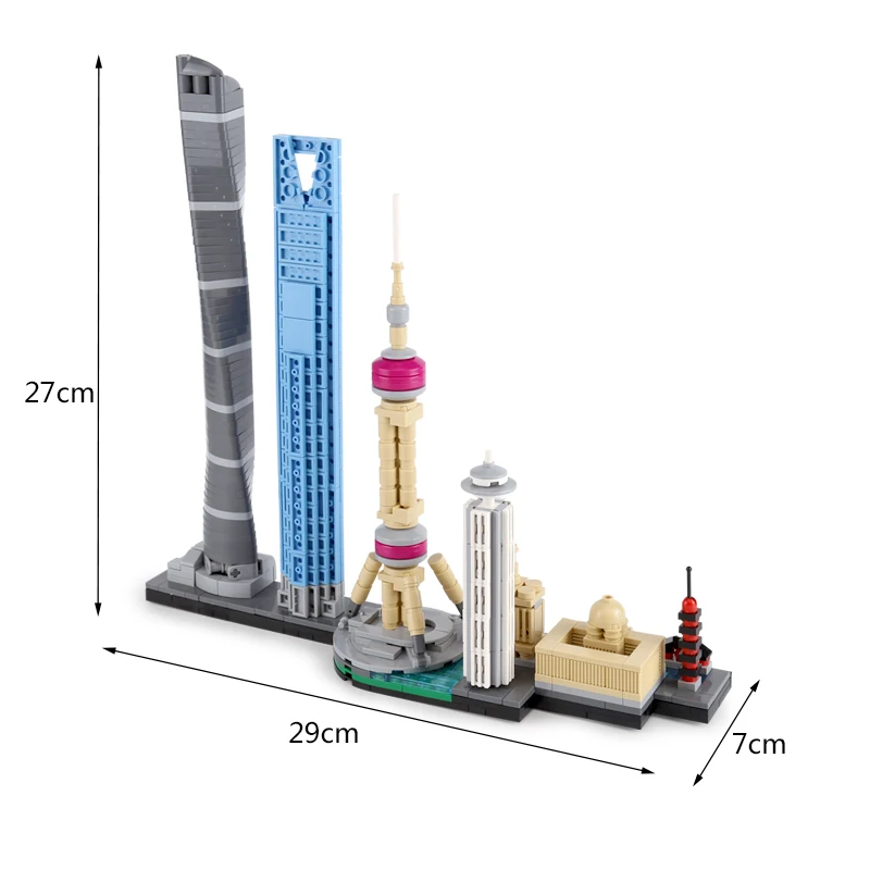 New-compatible-legoing-City-Architecture-Shanghai-skyline-set-Building-Blocks-Bricks-Toys-Gift-for-Children-Support (3)