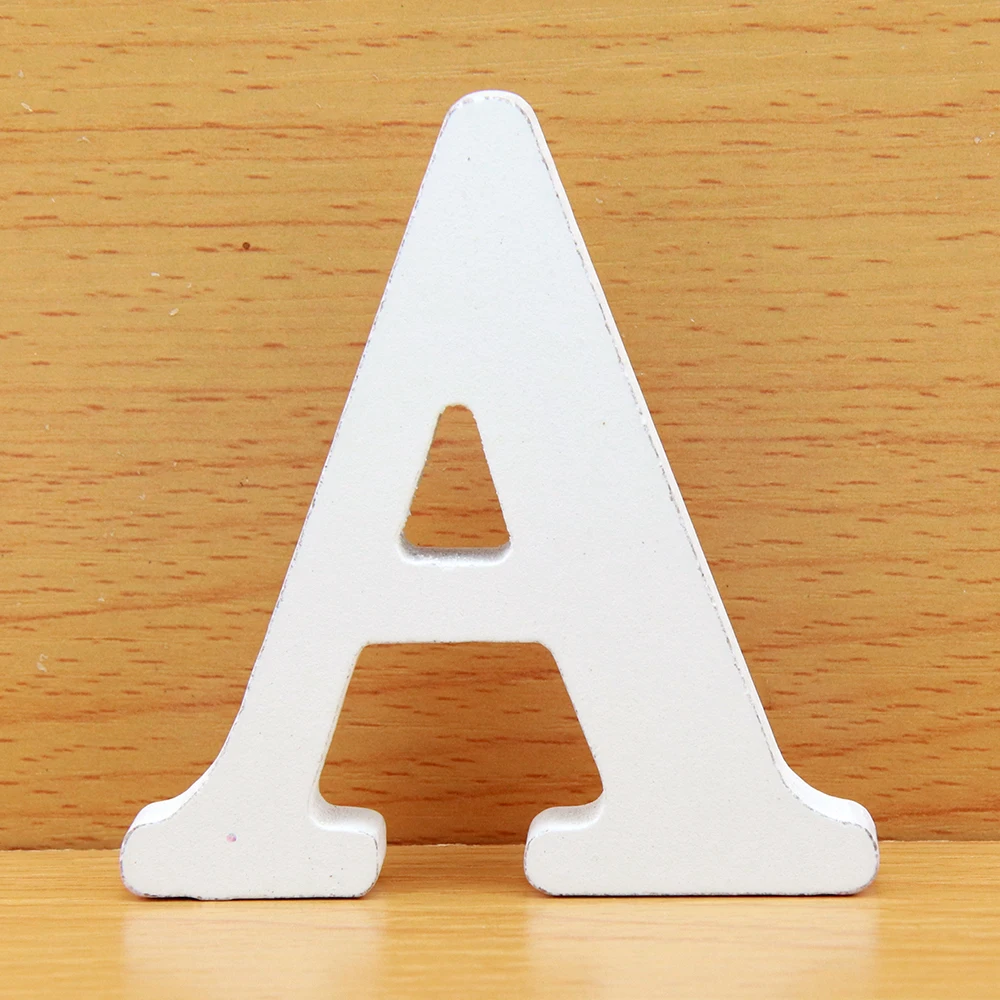 8 CM Letras Decorativas Grandes White Wooden Letters Home Decor Wedding Decoration DIY Personalised Name Design Free Standing | Дом и сад