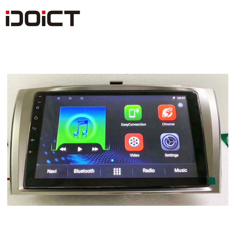 IDOICT Android 8,1 2.5D автомобильный dvd-плеер gps навигация Мультимедиа для Toyota Avensis 2009- стерео bluetooth