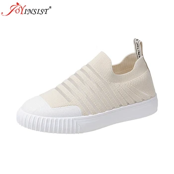 

2019 Women Sneakers Vulcanized Shoes Sock Sneakers Women Summer Slip On Flat Shoes Women Plus Size Loafers Walking Flat