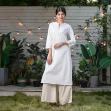 Стиль платье с принтом индийская мода женский этнический стиль s Костюмы Хлопок Белый Леди Топ+ брюки