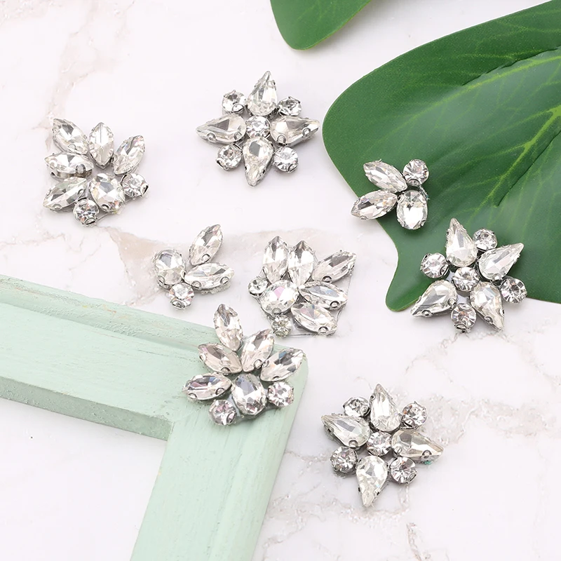 QIAO-Glitter-Rhinestones-Ornament-Clear-Crystal-Hotfix-Diamond-Patch ...