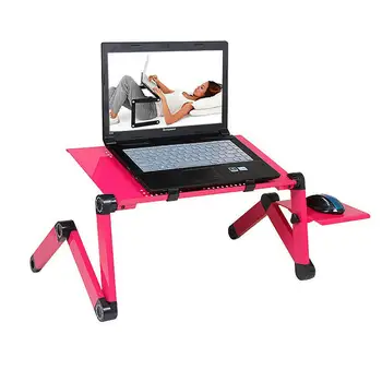 

Laptop Stand Table Lap Desk Tray Portable Adjustable for Bed Computer Holder Side Tray to Hold Mouse
