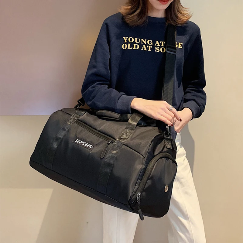 

Fitness Travel Handbag Dry And Wet Separation Training Bags With Shoes Compartment Portable Large Capacity Folding Gym Bags New