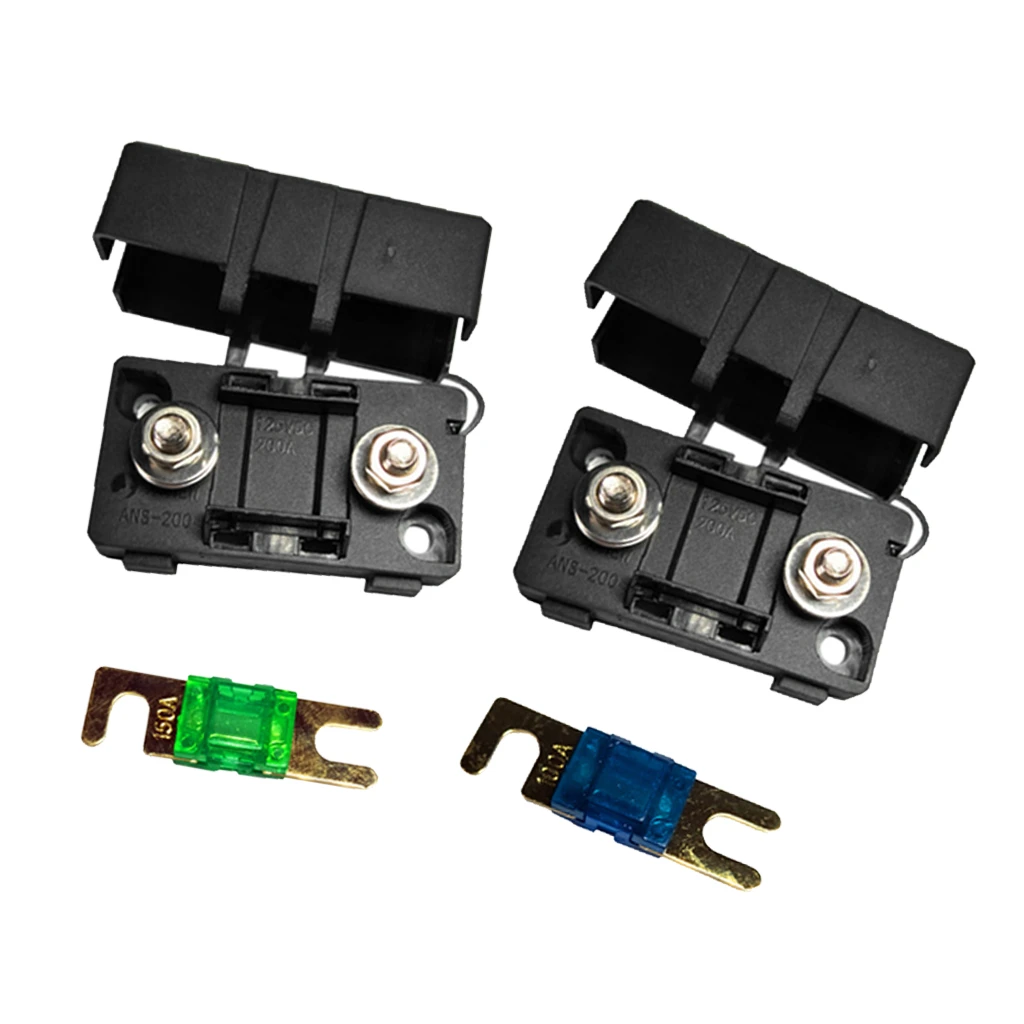 Soporte de en línea para coche, bloque de caja de fusible, para carro de Golf, RV, Electrocar, 150A + 100A|Fusibles|
