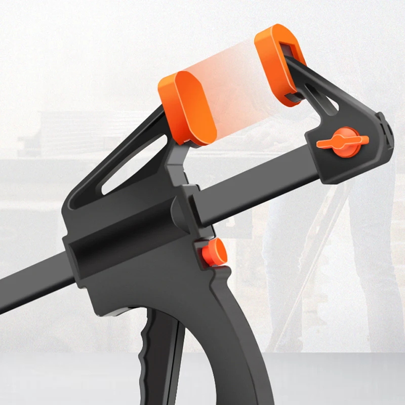 DTBD Spreader Work Bar Clamp F Clamp Gadget Tool DIY Hand Speed Squeeze Quick Ratchet Release Clip Kit 4 Inch Wood Working