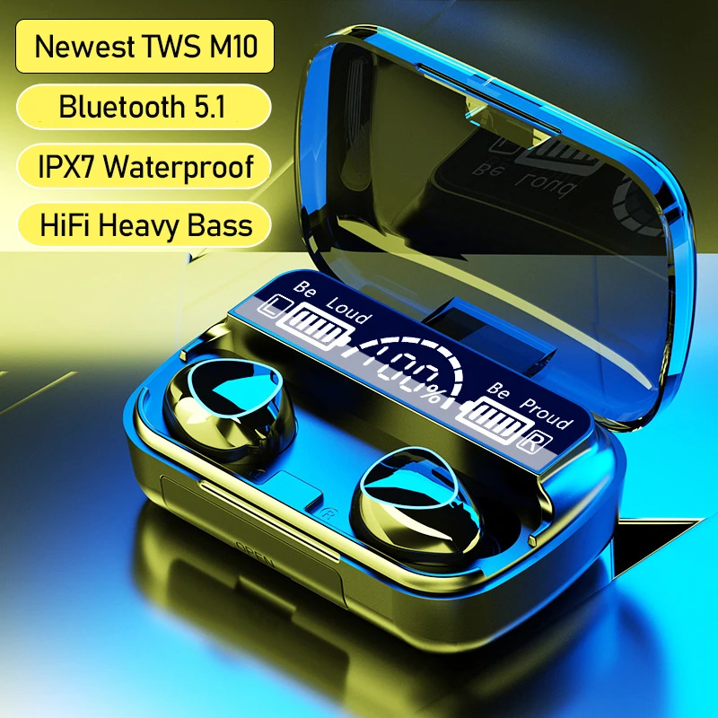 TWS Bluetooth 5 1 аудио наушники Наушники Hi-Fi стерео беспроводные 3500 мА/ч зарядное