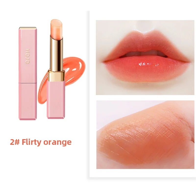 Flirty orange Горячая теплая Чувствительная Увлажняющая помада влагостойкая легкая Косметика пухленький бальзам для губ инструмент для макияжа MKXJ - Цвет: Flirty orange