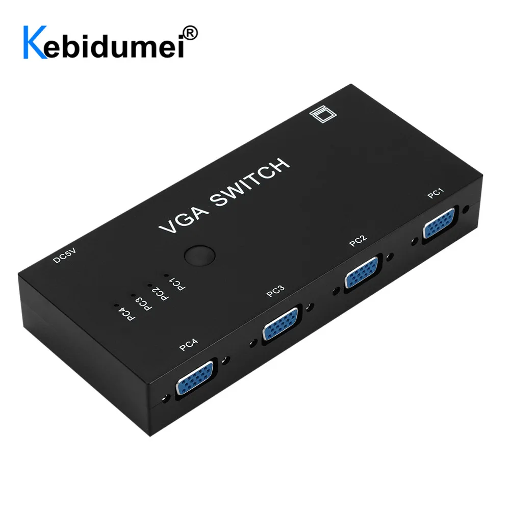 Professional KVM Switch 2/4 Port VGA SVGA Video HD Signal Amplifier