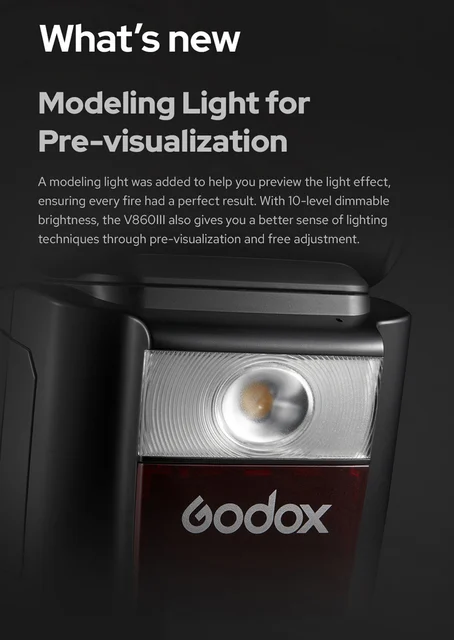 Caricatore USB Godox VC26 - Per Flash V1, V860III, DC 8.4V, Tipo C - Foto 11