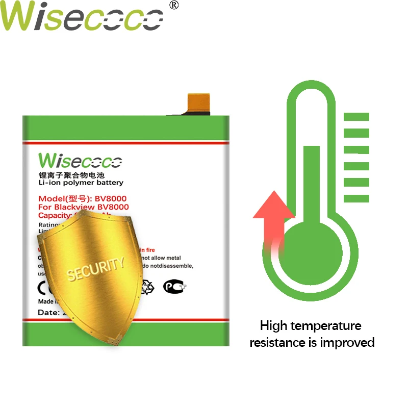 WISECOCO 6650 мАч батарея для Blackview BV8000/BV8000 Pro мобильного телефона новейшее производство высокое качество батареи+ номер отслеживания