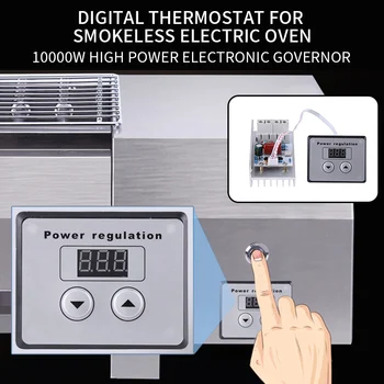 

AC 220V 10000W 80A Digital Control SCR High Power Electronic Voltage Regulator Speed Control Dimmer Thermostat