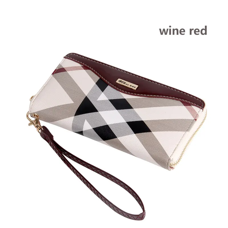 Роскошный клатч, Женский кошелек, держатель для карт, кошелек, женский классический клатч, женская сумка,, женская сумка, известный бренд 15 - Цвет: 9027 wine red