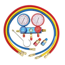 Автомобильный манометр, набор A/C R134A хладагента, зарядный шланг с 2 быстроразъемными муфтами Для R134A, кондиционер, холодильное оборудование