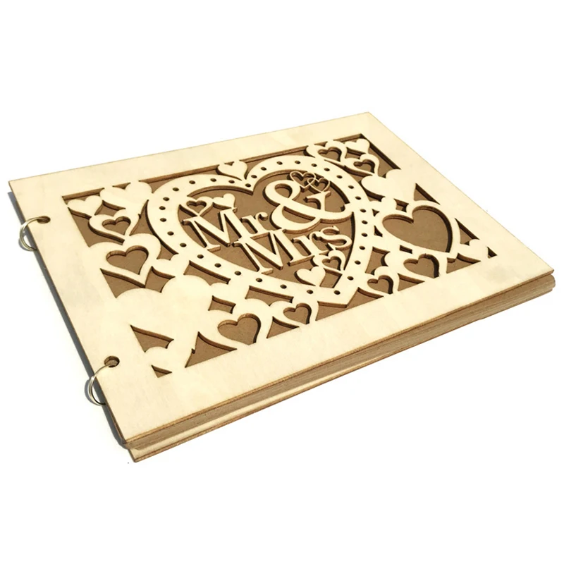 New-Wedding Sign in the Wood Wedding Signature Message Book Mr. Photo Frame Decoration Antique | Дом и сад