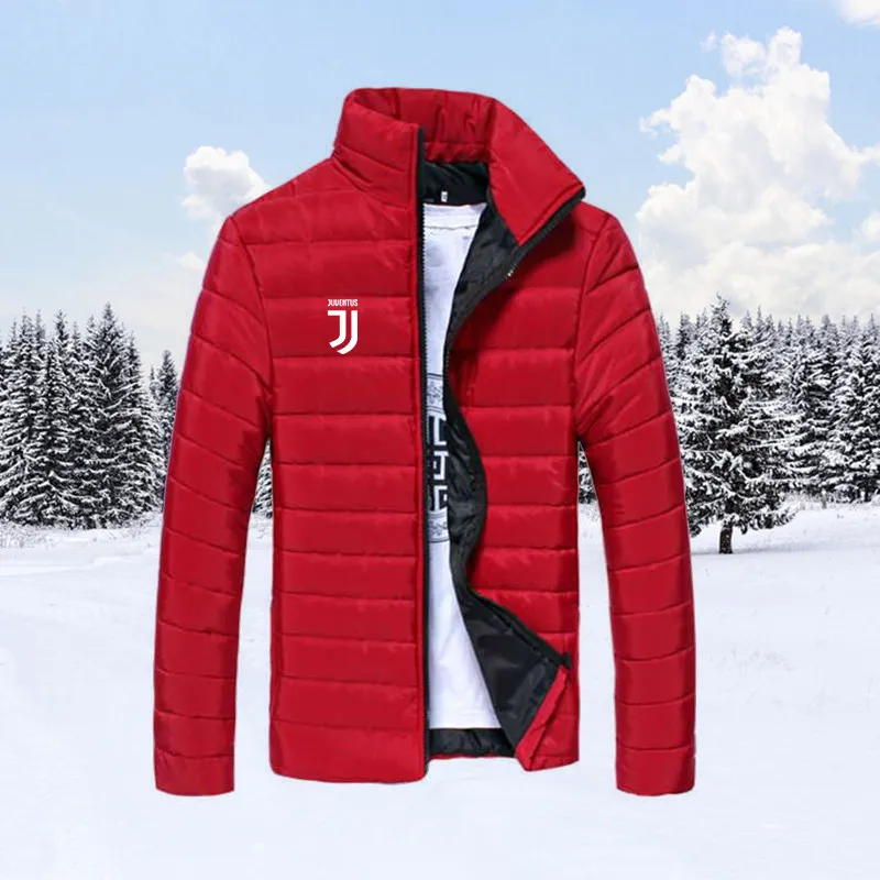Зимние брендовые парки, зимняя куртка для мужчин, Азиатский размер 4XL, повседневное тонкое хлопковое мужское пальто, парки с капюшоном, теплые Casaco Masculino - Цвет: Red