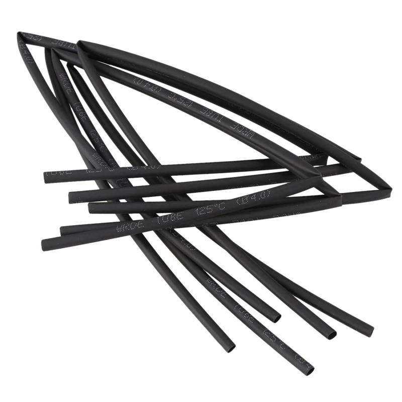 5 Pcs 4mm Dia. Heat Shrinkable Tube Shrink Tubing 50cm Black | Обустройство дома
