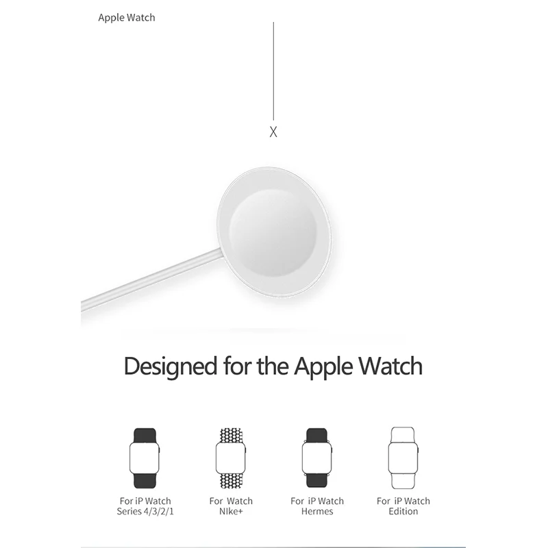 Магнитное небольшое зарядное устройство совместимое с Apple Watch 3 4 5 6 умные