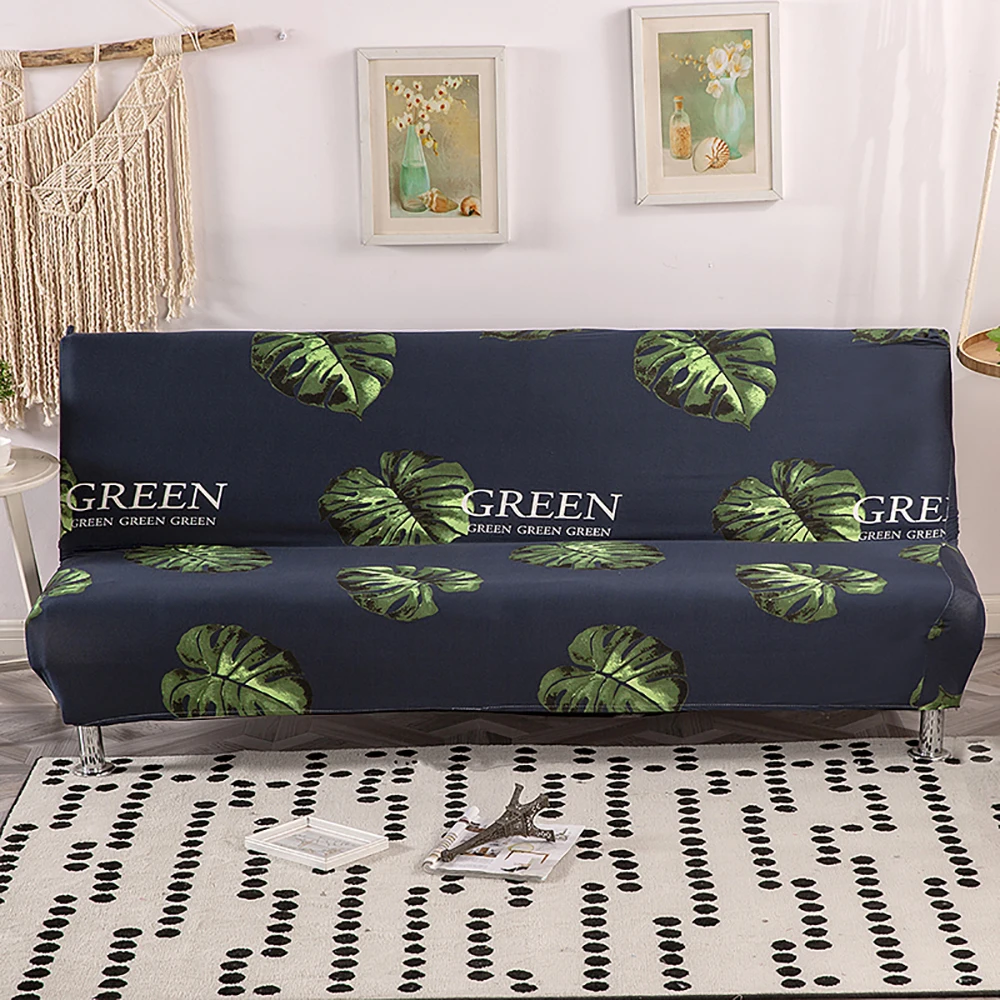 Thumbedding Armless Sofa Bed Cover Turtle Leaf Green Nature Tasteful