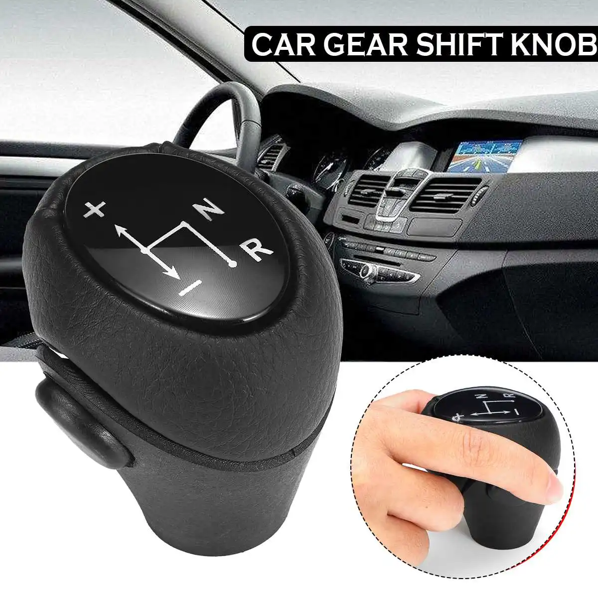 Tanie Czarny srebrny samochód Auto styling automatyczna gałka dźwigni zmiany biegów pojazdu dla Smart City Coupe ForTwo dla Cabrio dla Coupe 450 451