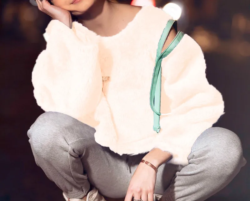 Свитшоты WHITNEY WANG осень-зима, модная уличная Толстовка со съемным рукавом из мягкого флиса, женские толстовки, пуловер