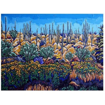 

DIY Paint By Numbers, Canvas Painting Kit for Adults,Drawing Paintwork with Paintbrushes, Acrylic Pigment-plant