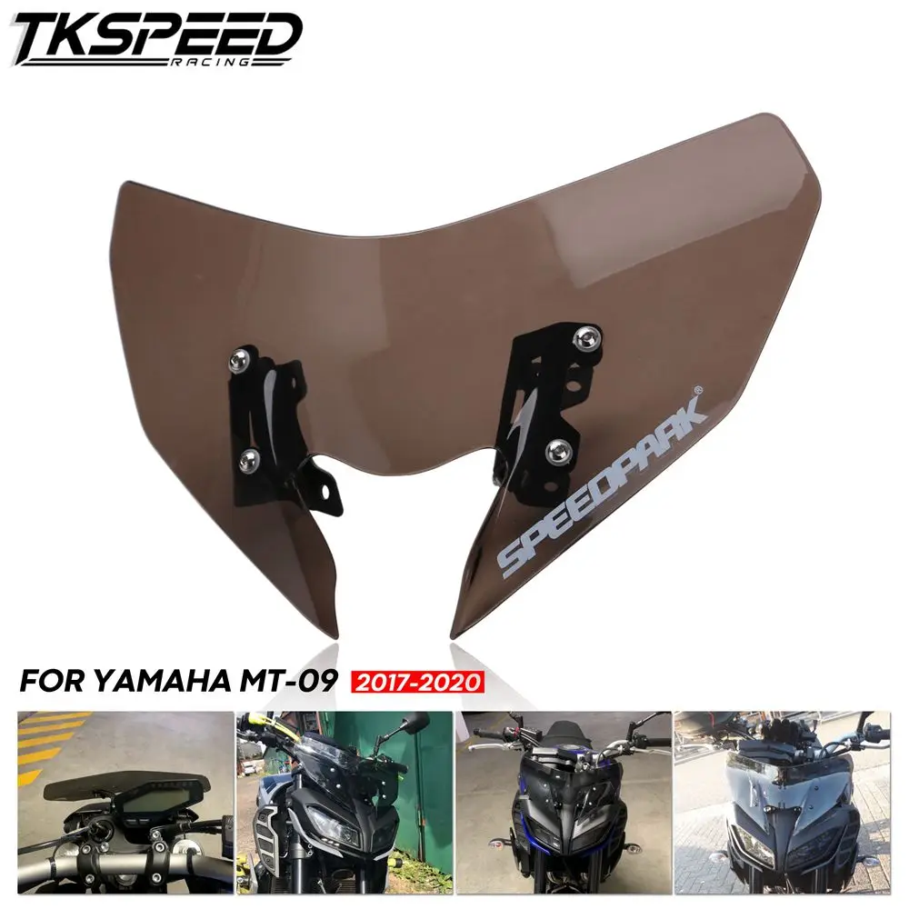 

For YAMAHA MT-09/SP FZ-09 MT09 FZ09 2017 2018 2019 2020 Motorcycle Accessories Windscreen Pare-brise Wind Deflectors Windshield
