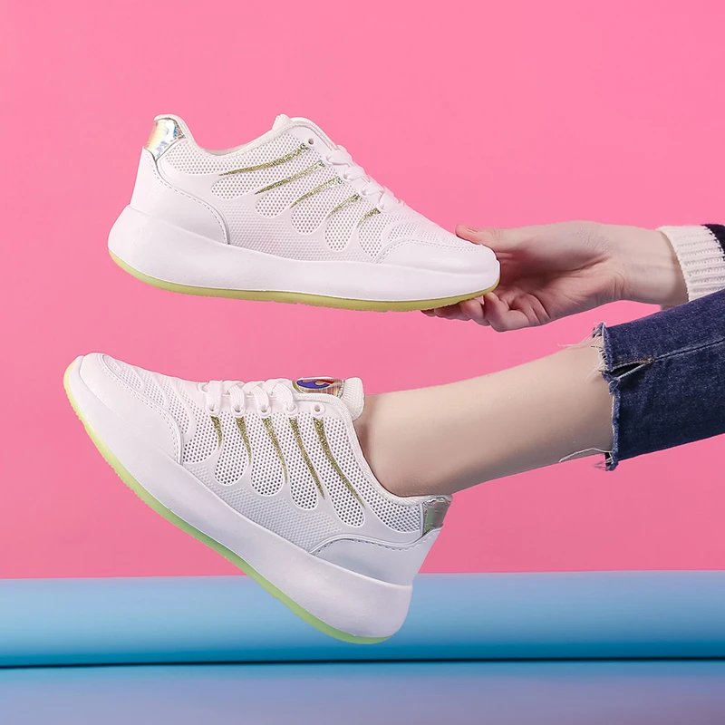 air breathable women shoes spring summer ladies sneakers korean female height increasing moccasins lady mesh vulcanized shoes  (14)