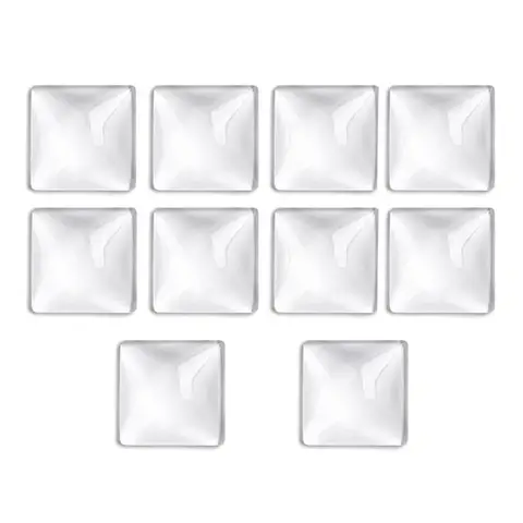 20mm Square Cabochon Base Settings Cameo Tray Bezel Charms Pendant Blank Tray For DIY Earrings Necklace Jewelry Making