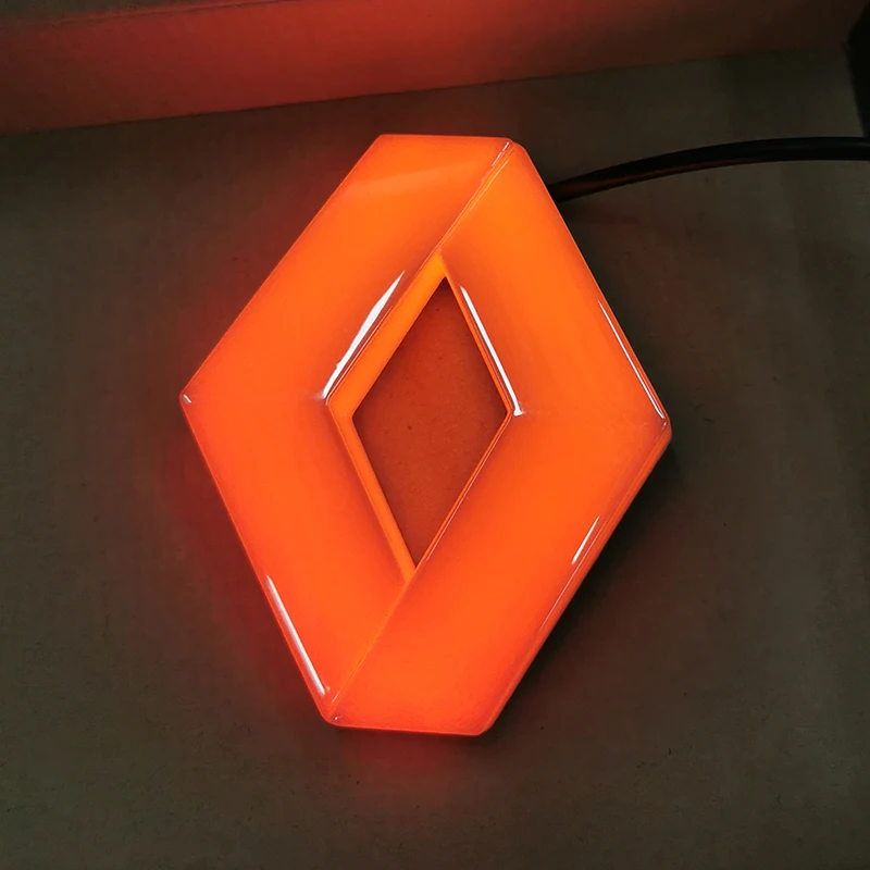 1Set 9.4*7.5cm auto front Emblem lamps 4D logo light car badge sticker marker led lights For Koleos Renault | Автомобили и
