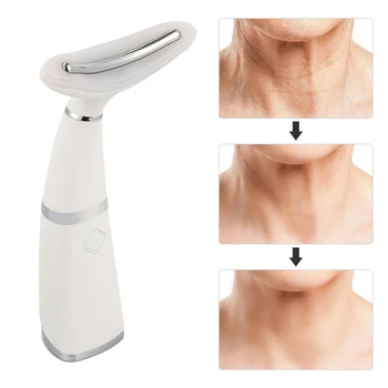 

LED Photon Neck Massager Anti Wrinkle Brighten Skin Tightening Face Lifting Vibration Reduce Double Chin Neck Beauty Instrument