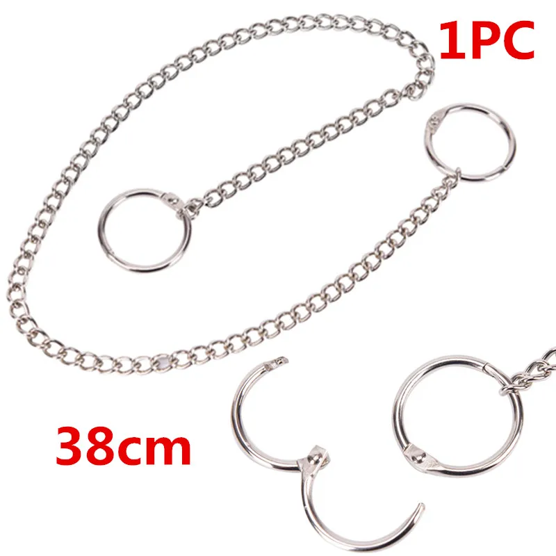 1pc 38cm Silver Ring Clip Keyring  HipHop Jewelry Metal Wallet Belt Chain Rock Punk Trousers Hipster Pant Jean Keychain