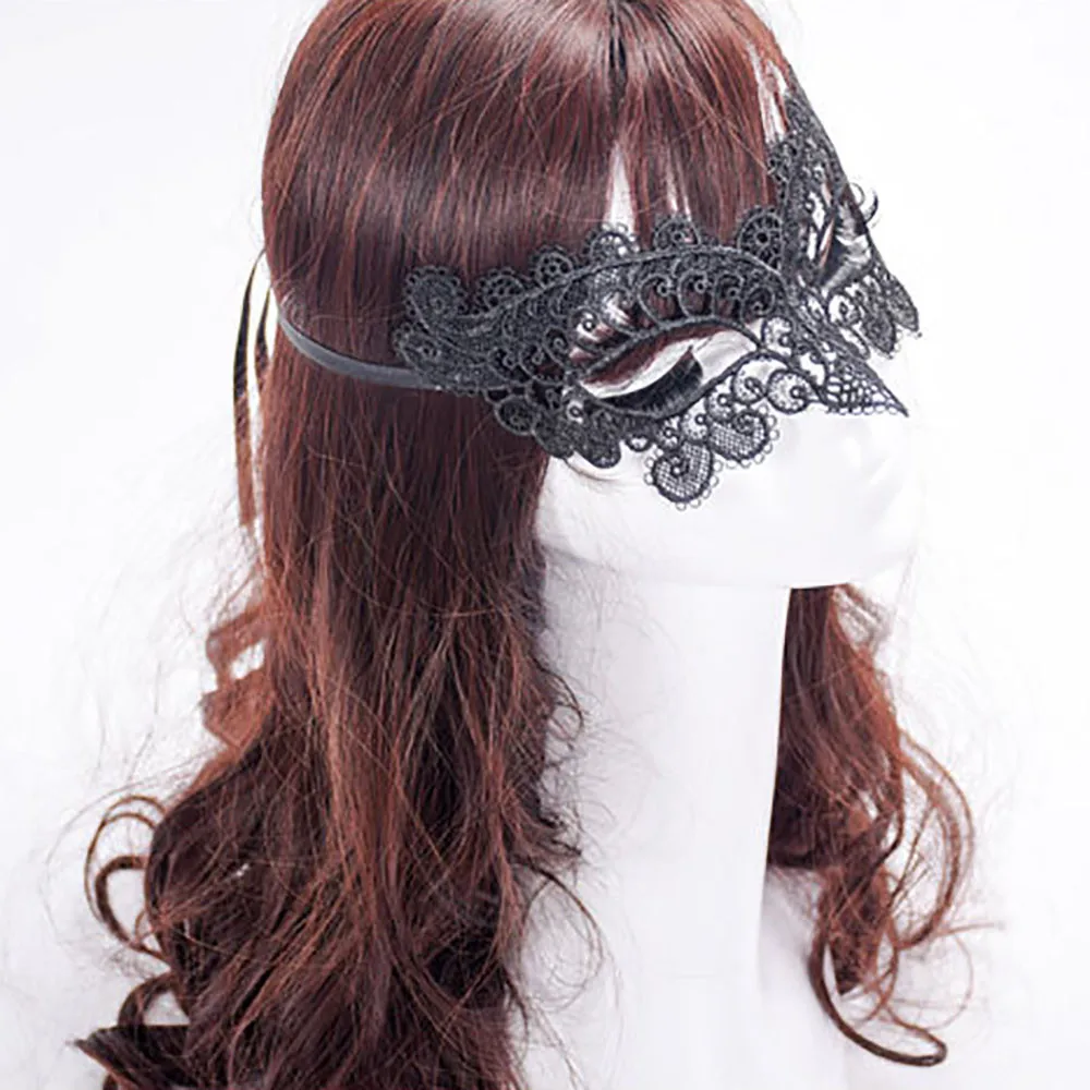 Женский Венецианский сексуальный черный кружевной цветок половина лица маска на глаза для вечеринки танцевальный бал маскарад нарядное платье