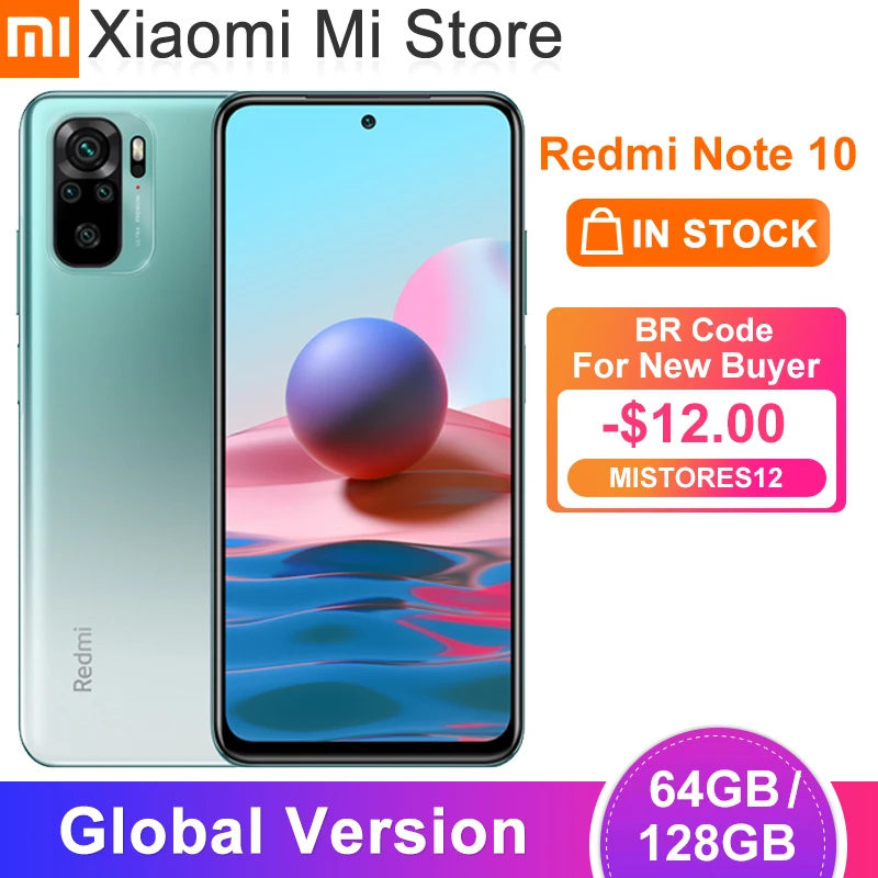 Versión Global Xiaomi Redmi Note 10 4GB RAM 64 / 128GB ROM Snapdragon 678 Octa Core 5000mAh batería 33W de carga rápida
