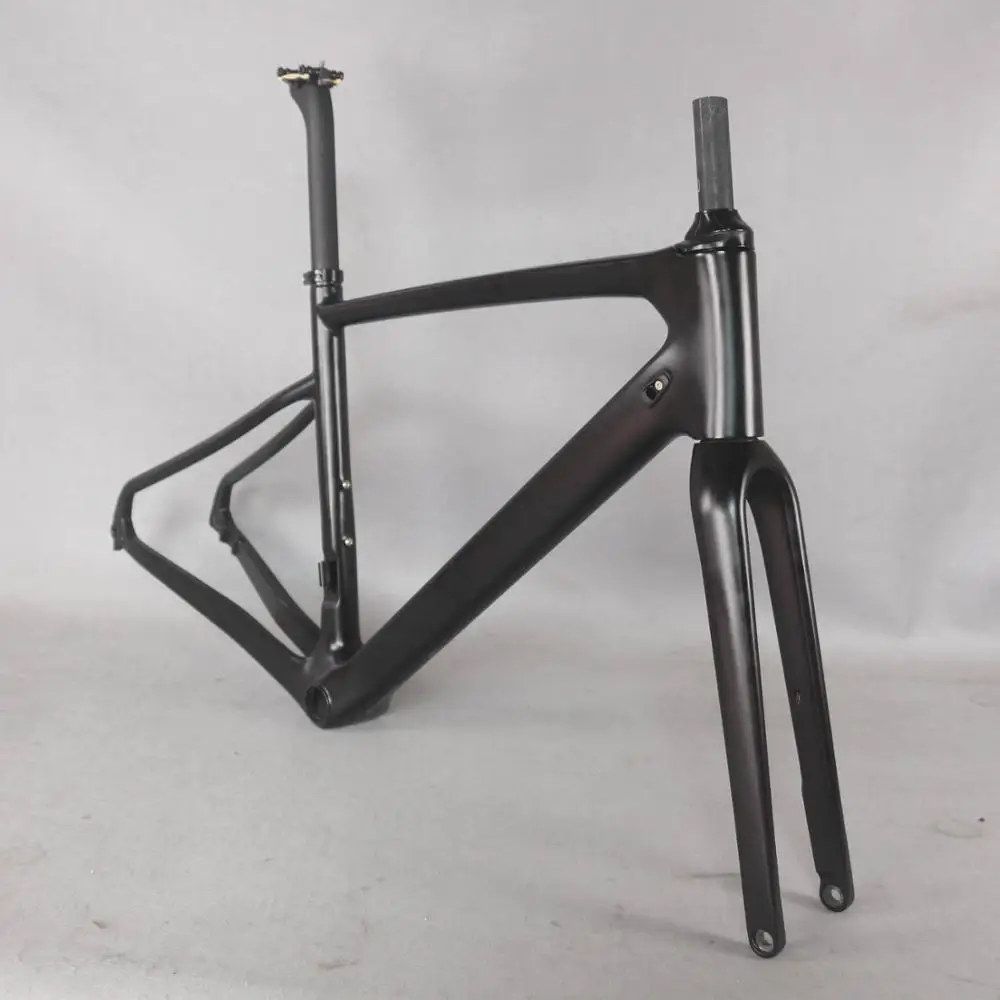 Carbon Road Bike Frame Set, Disc Brake, Cyclocross, Carbon Gravel Bicycle Frame, Fully Hidden Cable, 700C * 40C